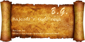 Bajczár Gyöngyi névjegykártya